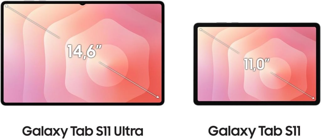 Tab S11 Größenvergleich